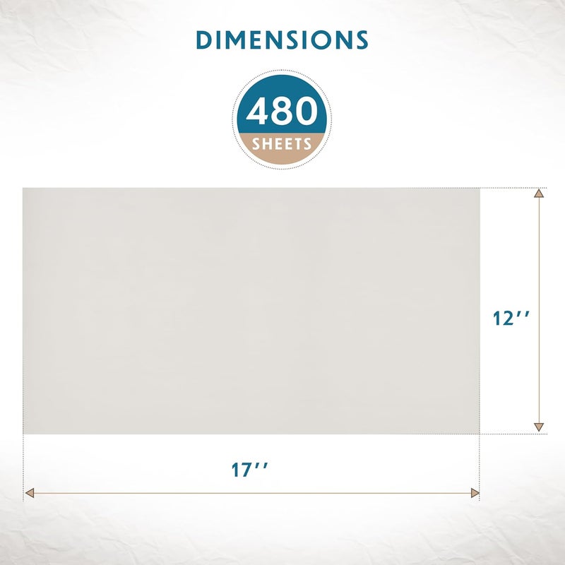 Alitte Packing Paper Sheets for Moving - 480 Sheets, Blank Newsprint Paper Sheets for Wrapping, Shipping, Arts & Crafts - Bulk Protective Paper for Box Filler, Cushioning & Protecting Fragile Items - 12x17 - Image 3